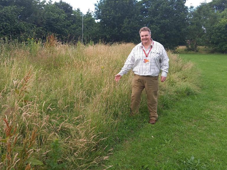 Councillor Mark Clifford at the site of a wildlife corridor in Clayton Brook